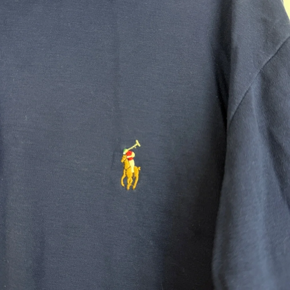 Polo Ralph Lauren Classic Fit Long Sleeve Polo Navy Embroidered Pony